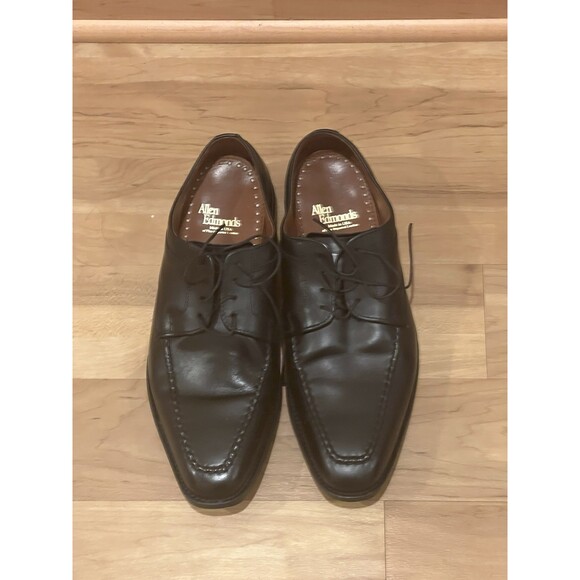 MENS ALLEN EDMONDS POWELL BLACK LEATHER OXFORDS DRESS SHOES SZ 10 D main image 4